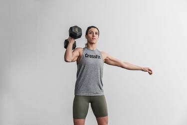 Nobull Crossfit® High-Neck Women's Tank Tops Grey | Australia (PO7129)